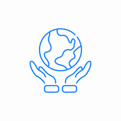 caring globe icon sign vector