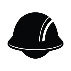hard hat safety helmet black silhouette 