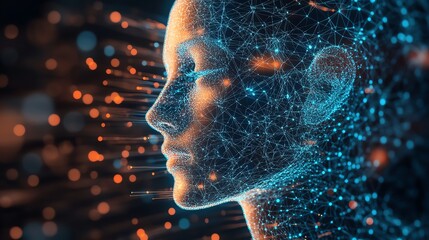 Naklejka premium Explore the mesmerizing world of generative AI networks creating intricate digital patterns that captivate the imagination.