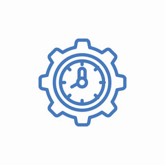 clock gear settings icon sign vector