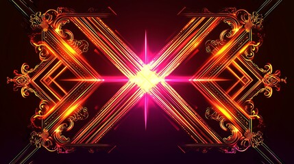 Obraz premium Abstract design with radiating light