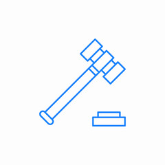court hammer icon sign vector