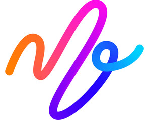 abstract flowing gradient line art