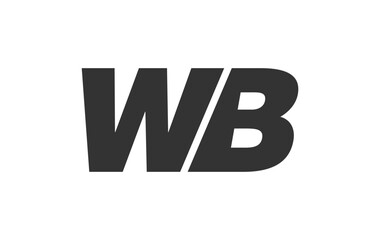WB Techno Editable Font Logo For Corporate Branding. Bold, Futuristic Design With Unique Typographic Ideas. Minimal Custom Type And Dynamic Letter