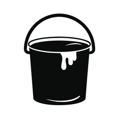 paint bucket black silhouette 