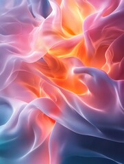 Fototapeta premium Abstract swirling colours of dynamic liquid form.