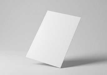 Blank paper mockup template design for branding presentation and promotion material. Blank white card mockup, floating, minimalist design