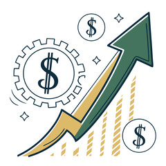 Financial Growth Arrow Illustration