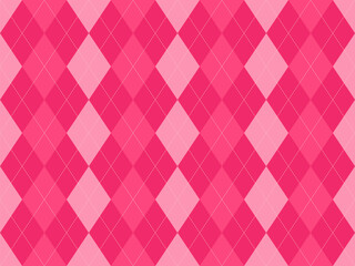 Vibrant pink argyle pattern, perfect for backgrounds, textiles, or branding.