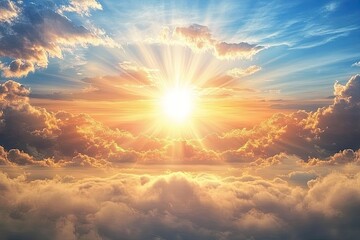 Radiant Sunrise Above Clouds