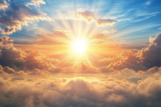 Radiant Sunrise Above Clouds