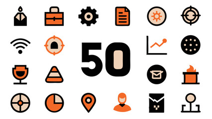 Icon series for user interface components with editable strokes perfect for digital product creators focused on consistent navigation, interaction, and layout design