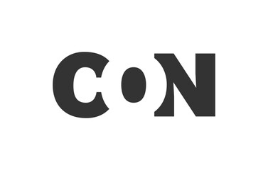 CON logo design. Initial letter C O N bold font style for tech startups, consulting, corporate branding. Creative company name, headlines typography identity, trendy logotype.