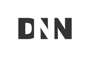 DNN logo design. Initial letter D N N bold font style for tech startups, consulting, corporate branding. Creative company name, headlines typography identity, trendy logotype.