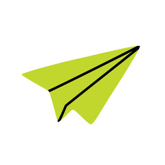 Doodle Paper Airplane icon hand drawn with black line. Png clipart isolated on transparent background