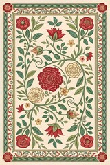 Vintage motif design, seamless pattern with flowers, seamless floral pattern with flowers, seamless floral pattern, seamless pattern with leaves