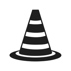 traffic cone black silhouette