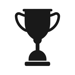 trophy cup icon black silhouette
