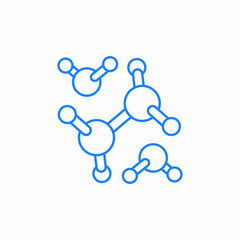 molecular structure icon sign vector