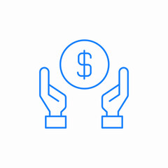 money hands icon sign vector