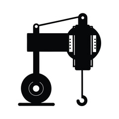 winch black silhouette 