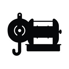 winch black silhouette 