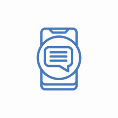 phone message text icon sign vector