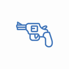 revolver handgun cylinder icon sign vector