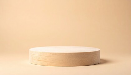 A rustic wooden bowl, showcasing its rich grain and smooth finish, rests elegantly atop a vibrant orange background, creating a warm, inviting contrast.