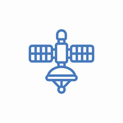 satellite orbit antenna icon sign vector