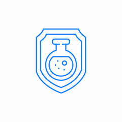 shield flask icon sign vector