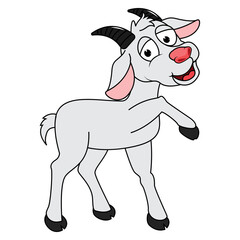 Cute Goat Animal Cartoon