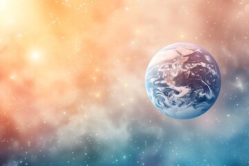 Planet Earth in light colors