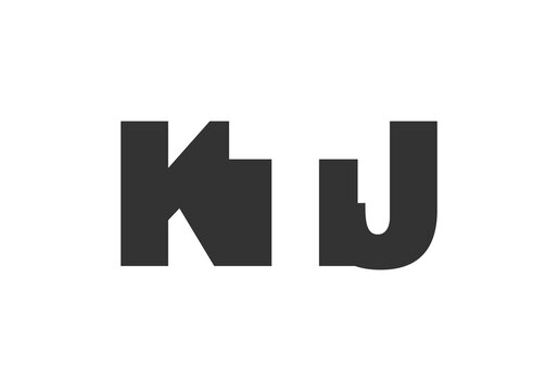 KTJ logo design. Initial letter K T J bold font style for tech startups, consulting, corporate branding. Creative company name, headlines typography identity, trendy logotype.