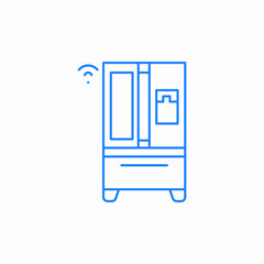 smart wardrobe icon sign vector