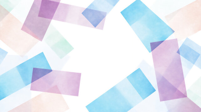 abstract watercolor frame with white center