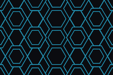 seamless pattern with blue geometric shapes