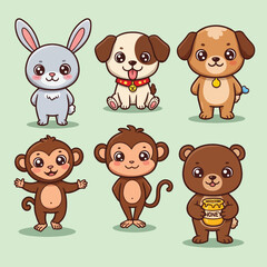 cute cartoon animal character.
