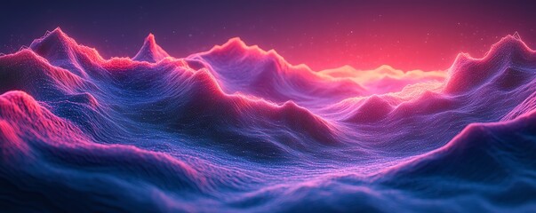 Explore dynamic 3D landscapes uniquely shaped by AI algorithms, showcasing the power of technology in digital art.