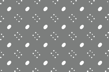 seamless polka dots pattern on grey background