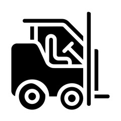 Forklift Solid Icon