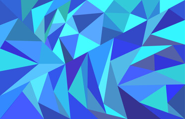 Abstract blue light blue background. Geometric triangle Vector background. diamond look  luxury background