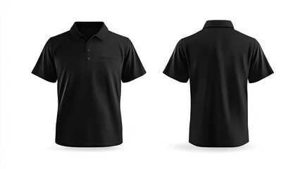 Blank black polo shirt mockup (4)