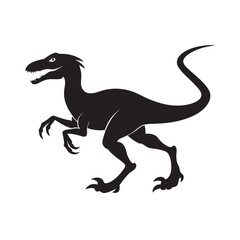 Fototapeta premium Running Velocipede Silhouette with Claws Extended
