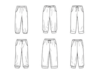 Clean Yoga Pants Men Line Art for Activewear Branding