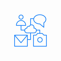 connected people messages icon sign vector