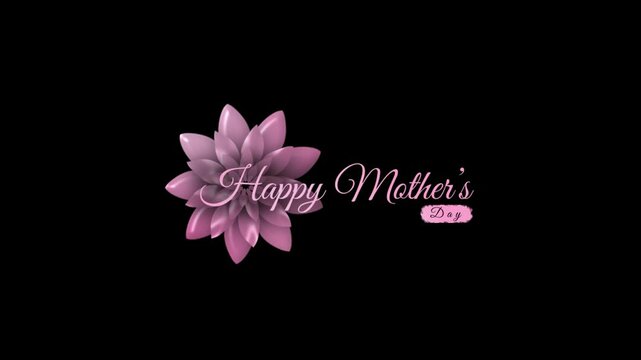 Happy Mother&rsquo;s Day Greeting with Pink Flower