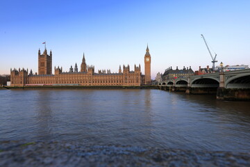 Big Ben tower and Palace of Westminster, Houses of Parliament in London, United Kingdom