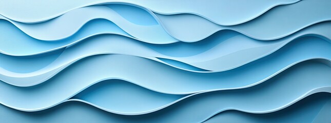 Abstract Blue Wave Pattern