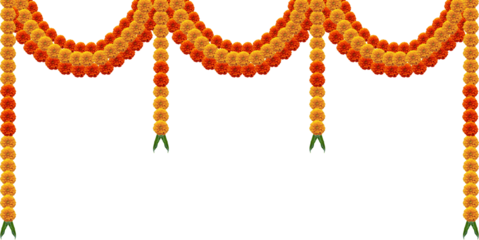 Orange and Yellow decorative entrance gate for shubh hawan and puja invitation